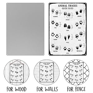 USA森林局看板 Amazon.com: Animal Tracks Quick Guide Sign - Rustic Cabin
