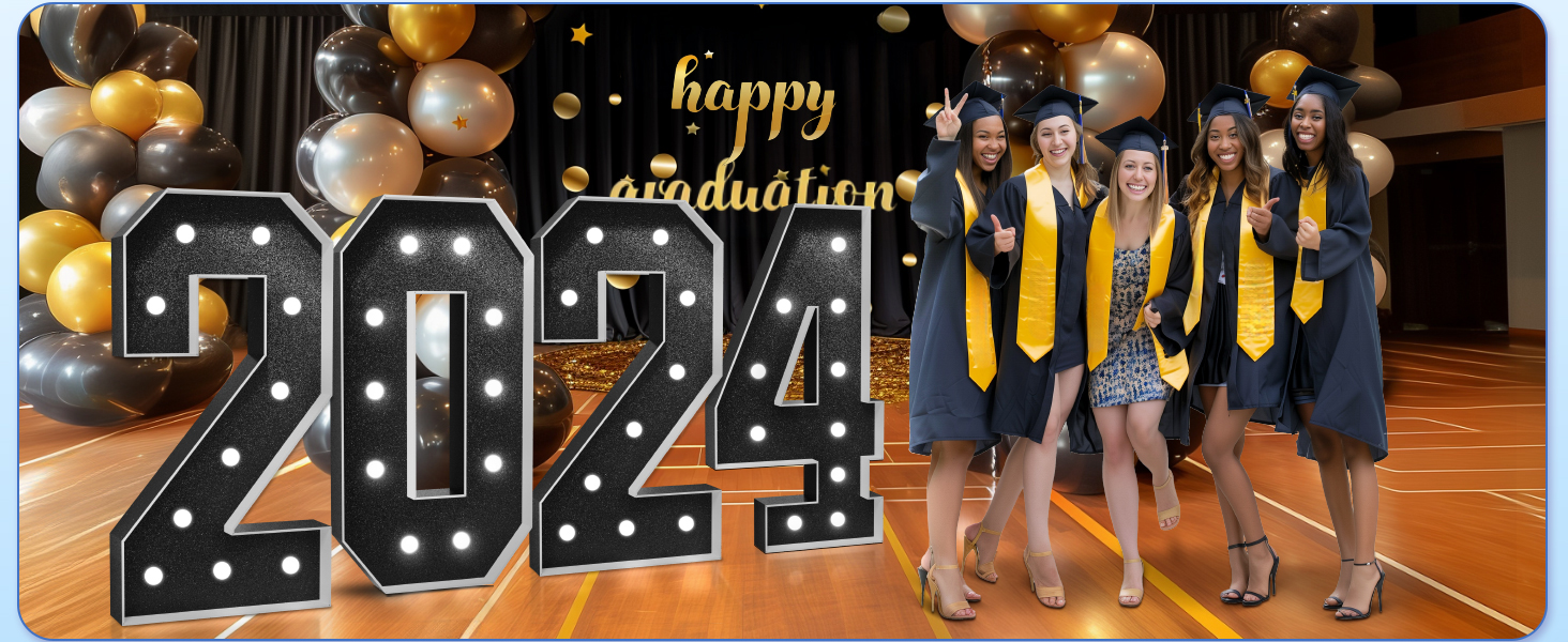 Rielmox Marquee LightUp Numbers 4FT Large 3 Light Up