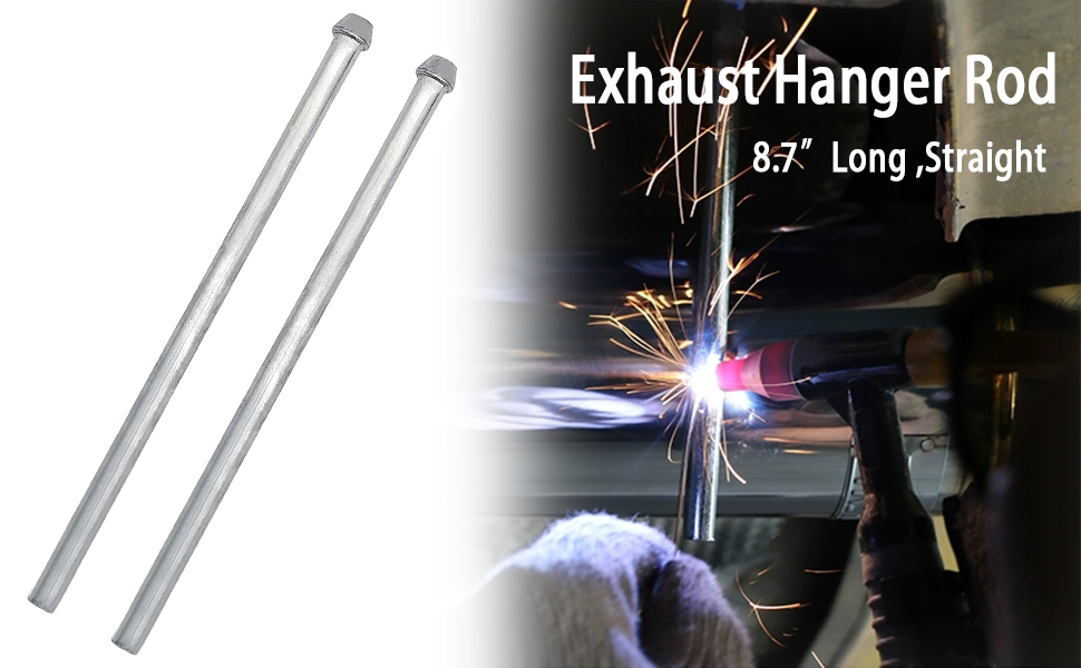 OBPSFY 2 Pcs Exhaust Hanger Rod,Straight Universal Exhaust