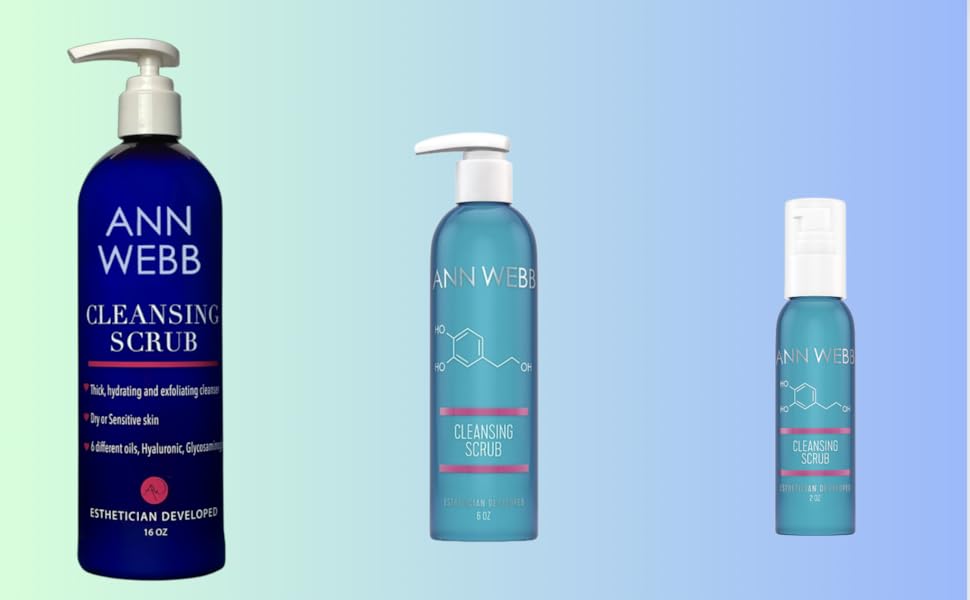 ANN WEBB Skin Care Cleansing Scrub skin beauty acne Exfoliating Cleanser for Face