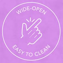 Wide-Open, Easy to Clean