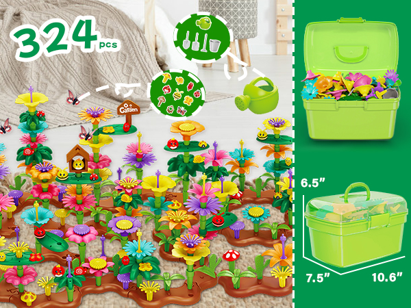 Amazon.com: Scientoy Flower Garden Toy Building Blocks, 3 4
