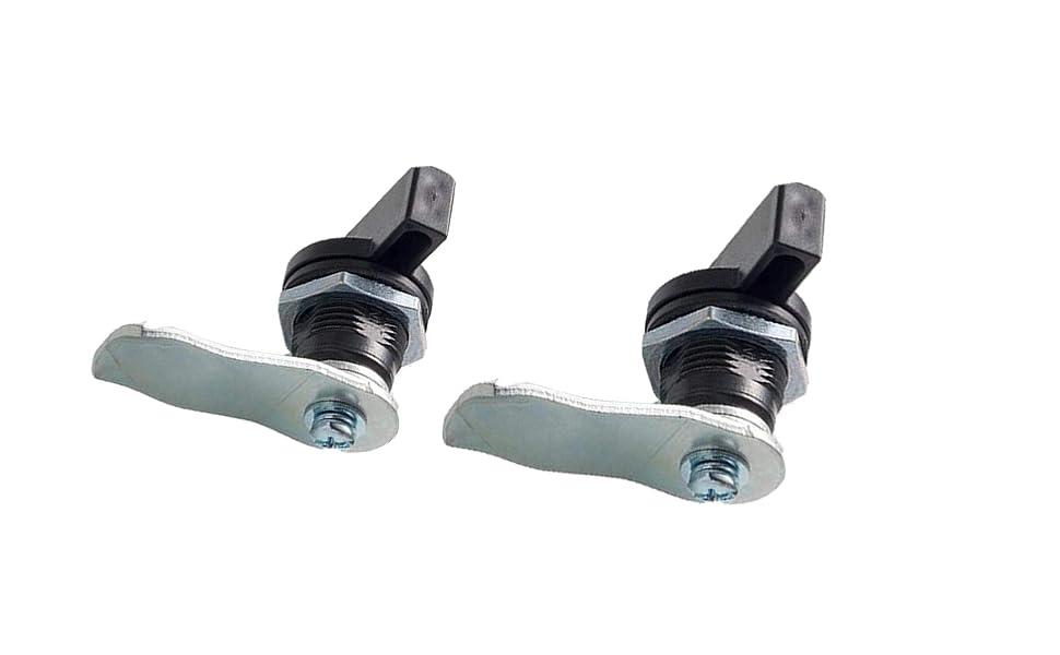 WJSKDQ 2PCS Thumb Operated Offset Thumb Cam Lock Black Cam Lock