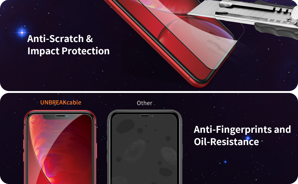 UNBREAKcable Screen Protector for iPhone 11, iPhone XR Screen Protector