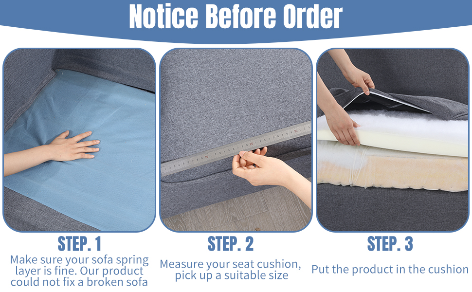 HOMBYS 3 PCS Couch Cushion Inserts for Sagging Seat Support
| HOMBYS 22x22x2 Couch Cushion Replacement with Dacron F C8cba9d4 3ff8 4e95 Bb5e 3fe92c62873d. CR0,0,970,600 PT0 SX970 V1