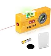 PREXISO 2-in-1 Line Laser Level – Mini Torpedo Level with Rotatable Magnetic Pocket, 30Ft Laser L...