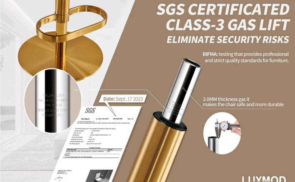 LUXMOD Velvet Bar Stools Modern Swivel Adjustable Height