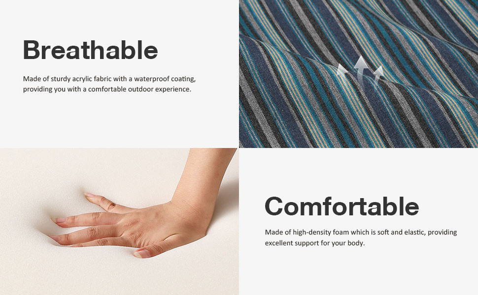 Breathable and comfortable outdoor cushion material 