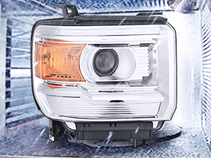 2014-2018 GMC Sierra 1500 2500HD 3500HD Base Headlight Assembly Chrome Housing Amber Reflector Clear Lens