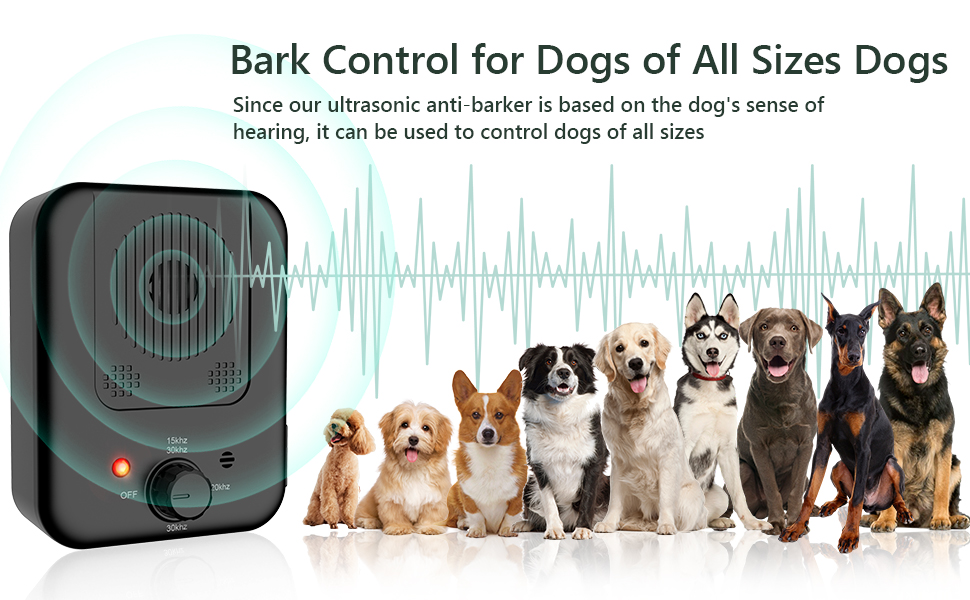 Anti Barking Device, 3 Modes Anti Barking Control Device for Dogs, 33FT