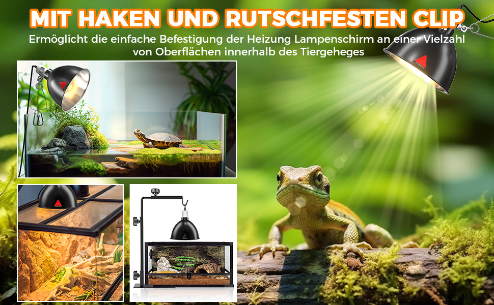  E27 Reptilien -Terrarium -Wärmelampenbuchse 200 -W -Dome -Lampenschirm