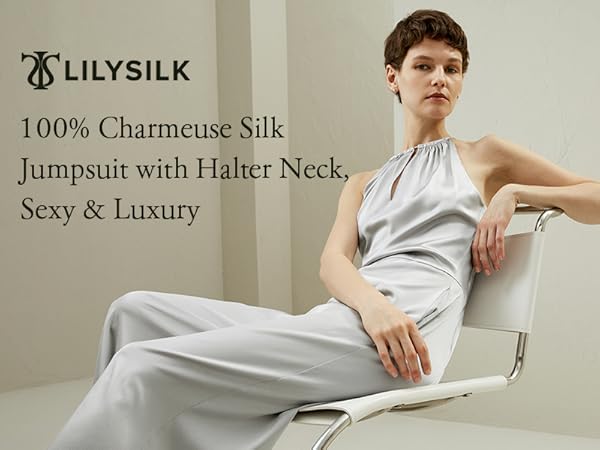 Amazon.com: LilySilk 100% Silk Jumpsuit for Women 19MM