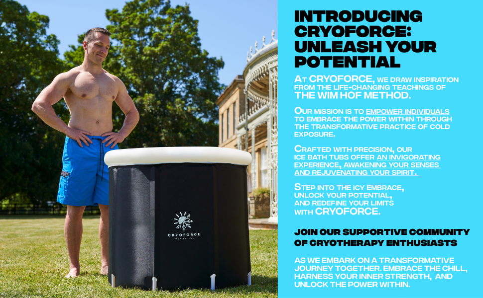 CryoForce Large Ice Bath for Athletes Portable Free