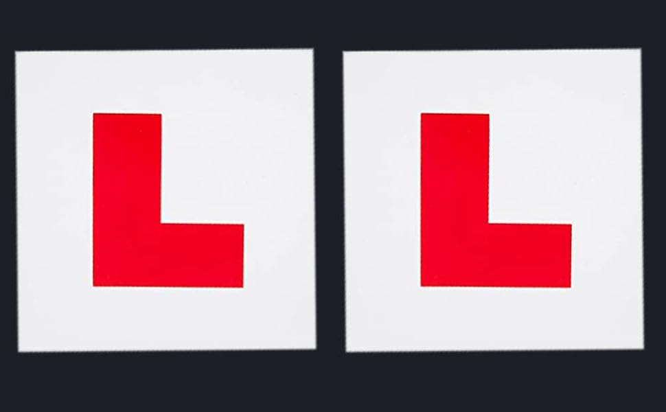 BARGAIN FACTORY 2 Pack Red L Plates Strong Back for Vehicles