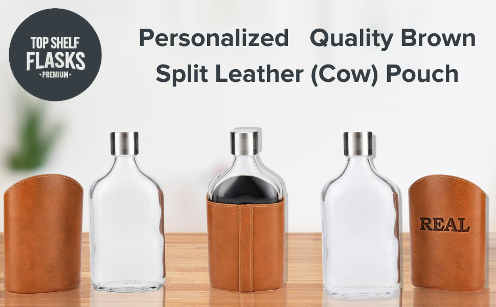 Top Shelf Flasks Personalized Modern Glass Whiskey