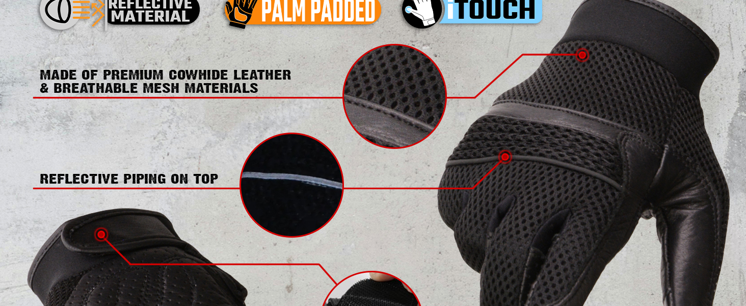 advanced motorcycle riding gear xelement leather riding gloves rider men man boy