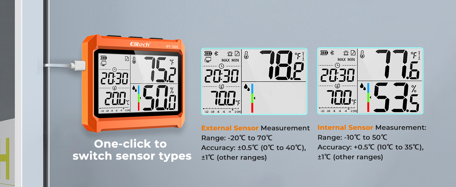 One-click to switch sensor types