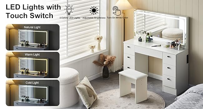 WFBS-DR-0458WH dressing table