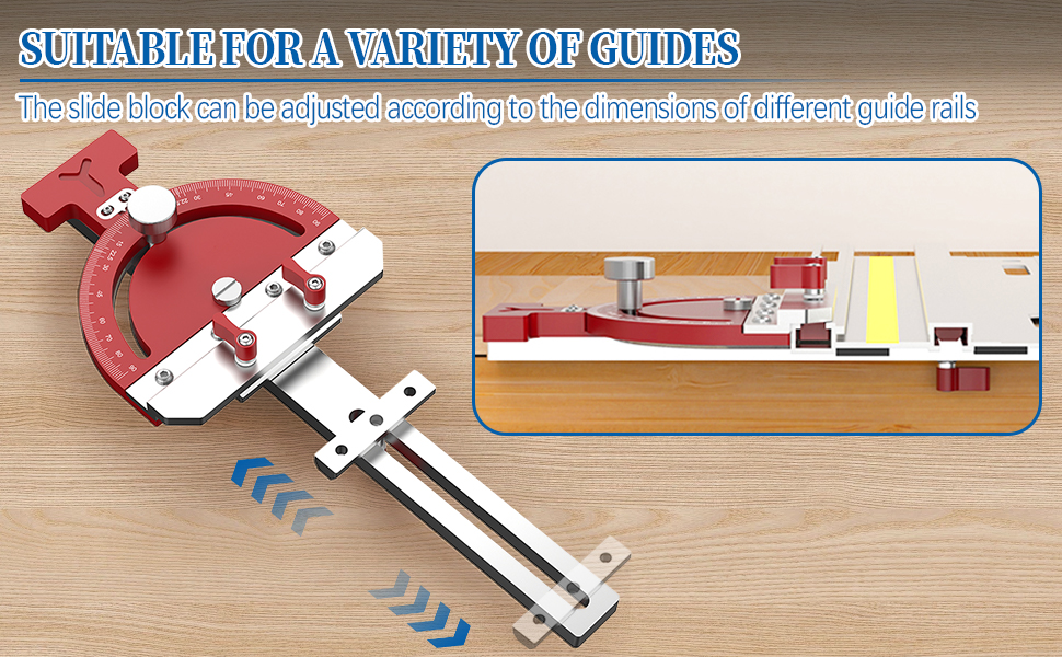 カンガルー 88302 wyw801m SYWAN Adjustable Multi-Angle Track Saw Guide, Square Right