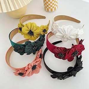Amazon.com : XXFBJNMD Flower Fashion Headbands Side Pearl