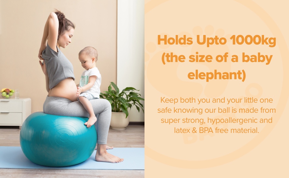 BABYGO Birthing Ball Pregnancy Yoga Labor & Exercise Book Set Trimester Targeting Maternity