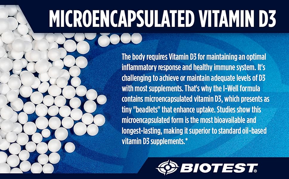 Biotest I-Well Immune Support Supplement Supplements Strengthens Immunity vitamins defense Glucan D3