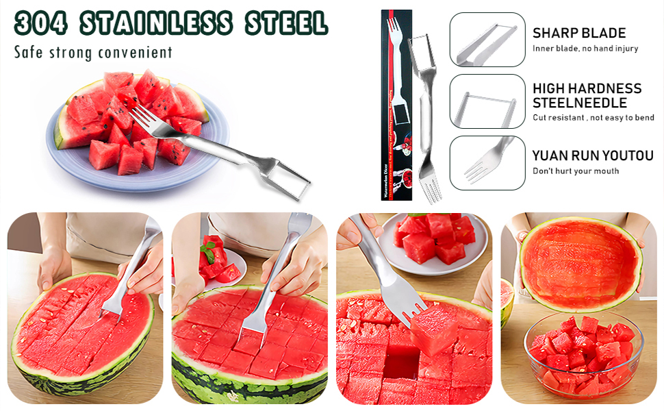 Jemey 2 Stücke Wassermelonen Schneider, Melonenschneider Cutter Aus ...