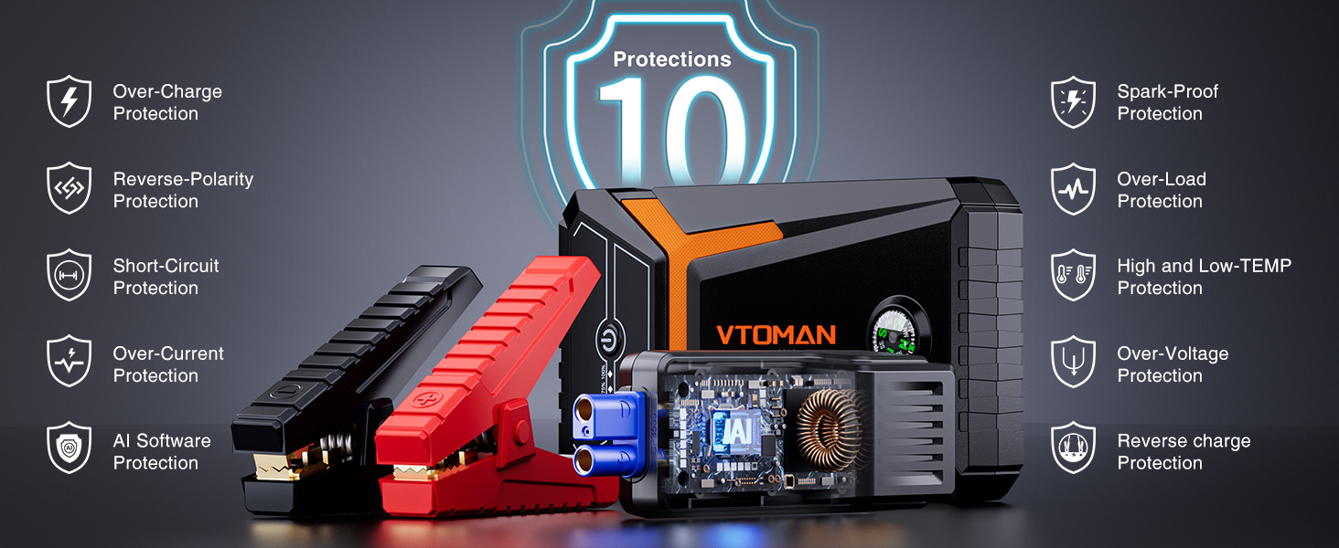 VTOMAN V3 Pro Car Battery Jumper Starter