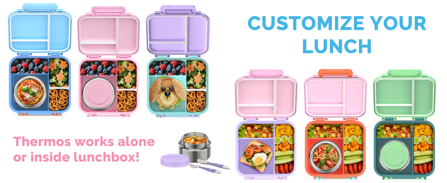 many colors lunch box