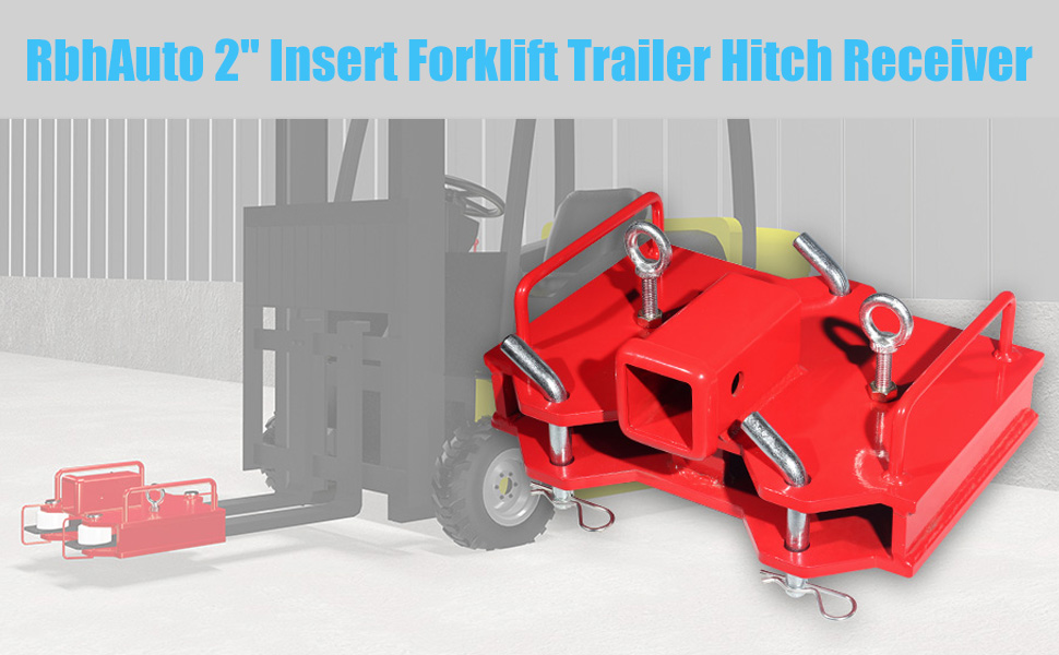 RbhAuto 2" Insert Forklift Trailer Hitch Receiver for Dual