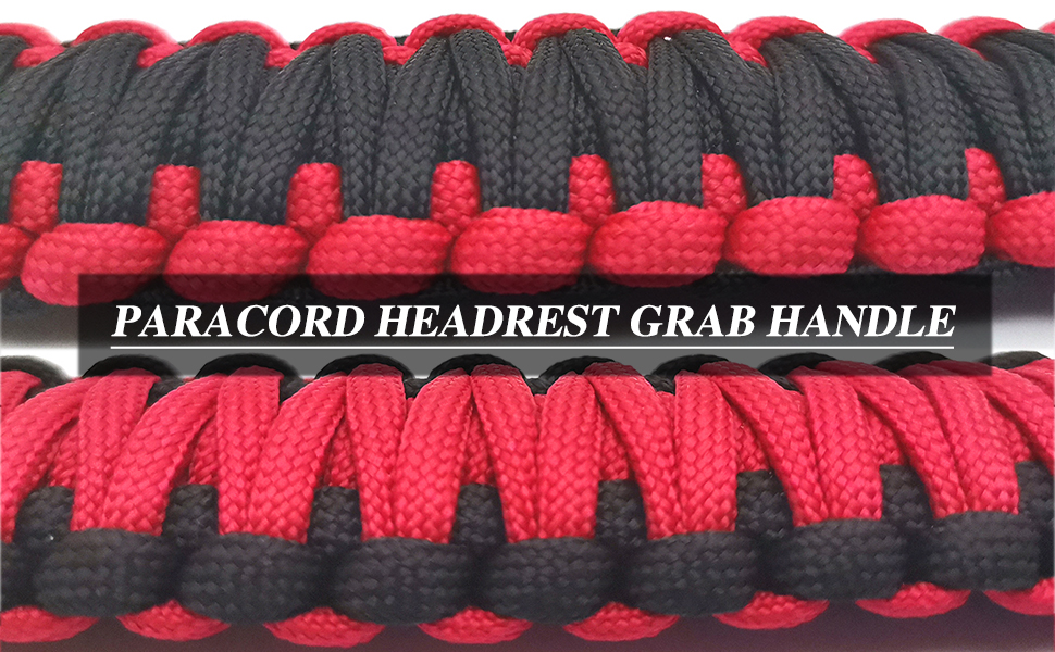 RDFUN Paracord Handle,Headrest Grab Handles fit for Jeep