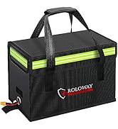 ROLOWAY Lipo Battery Bag Fireproof Bag (15 x 8.5 x 10 inch), Large Lipo Bag Fireproof Battery Bag...