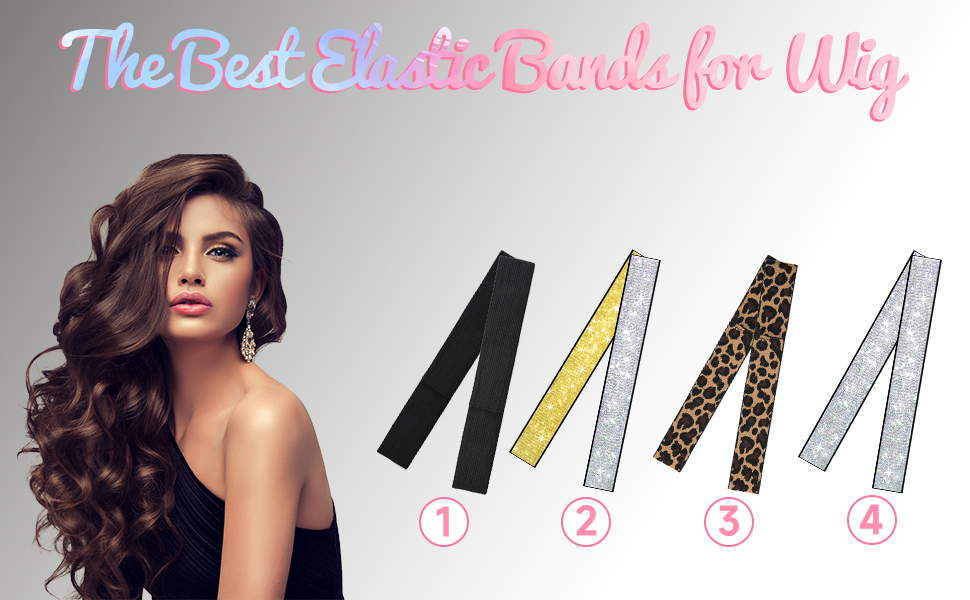 LOEVCC 2PCS Elastic Bands for Wig, Wig Band for Melting