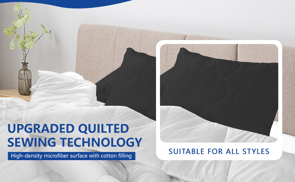 SINSAY 2 Pack King Waterproof Pillow Protector, Quilted