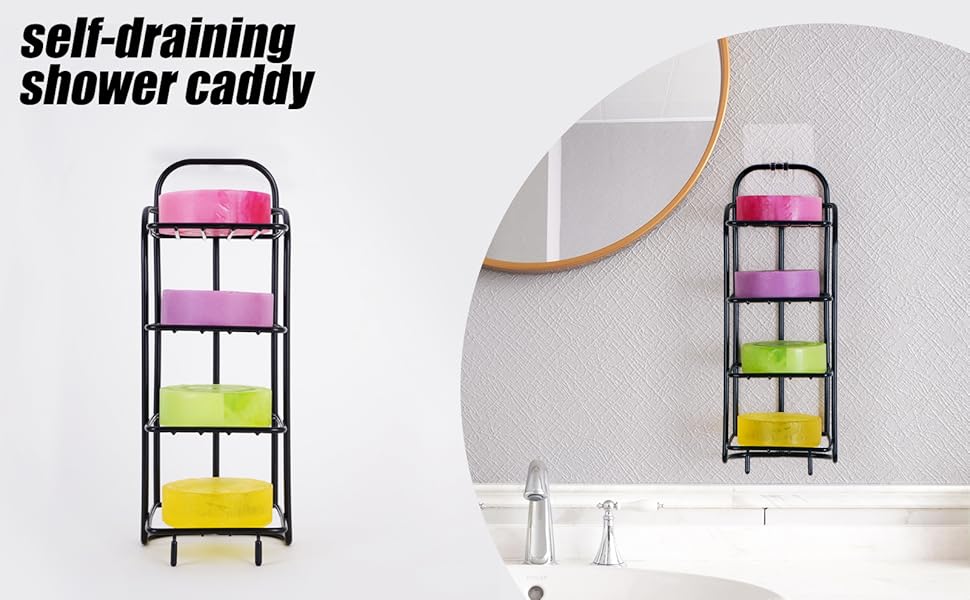 ONLEMY Shampoo Bar Holder,Self Draining Shower Caddy Bar