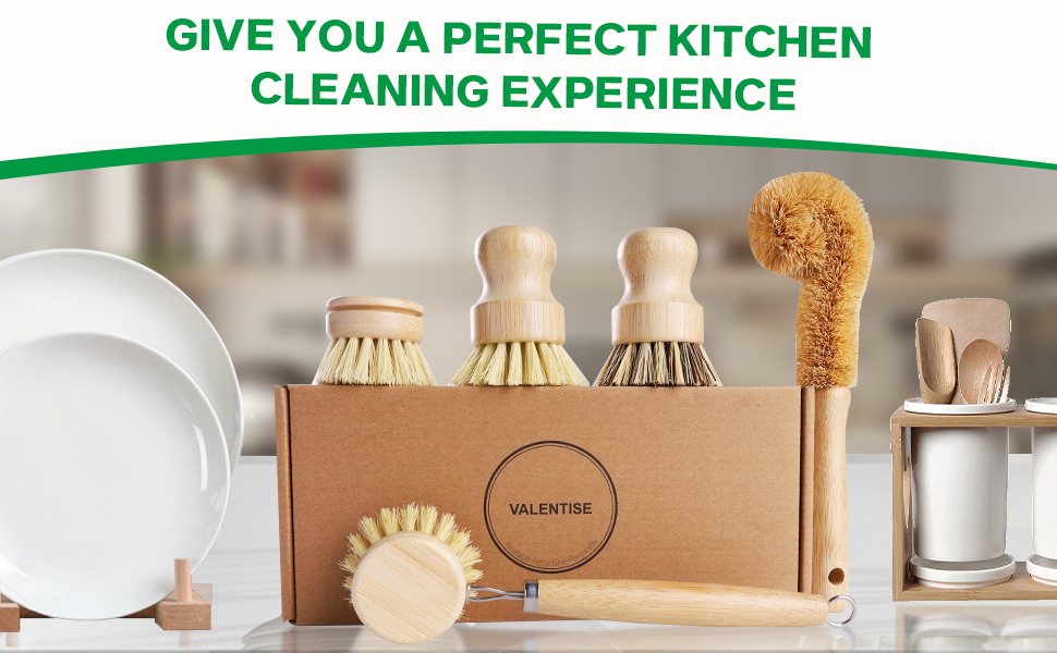 bamboo dish brush set