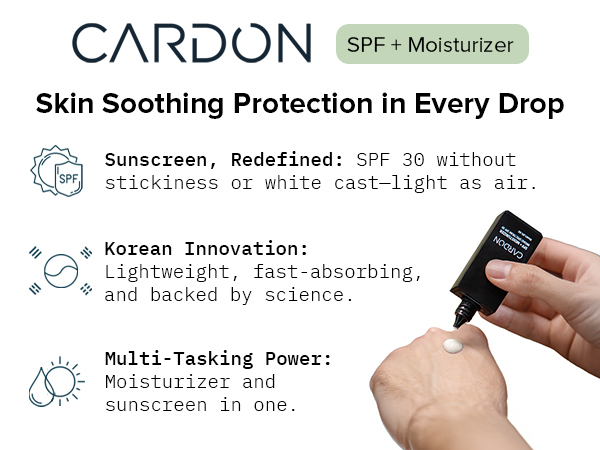SPF + Moisturizer Skin Protection Sunscreen SPF30 No Stickiness Korean Proven and tested