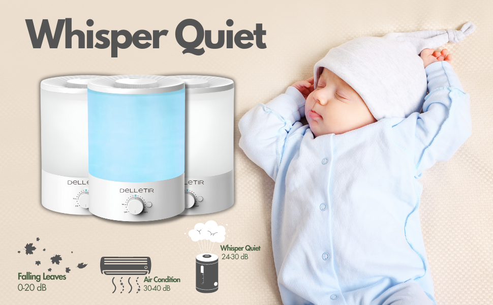 Delletir 3.5L Humidifier Whisper Quiet