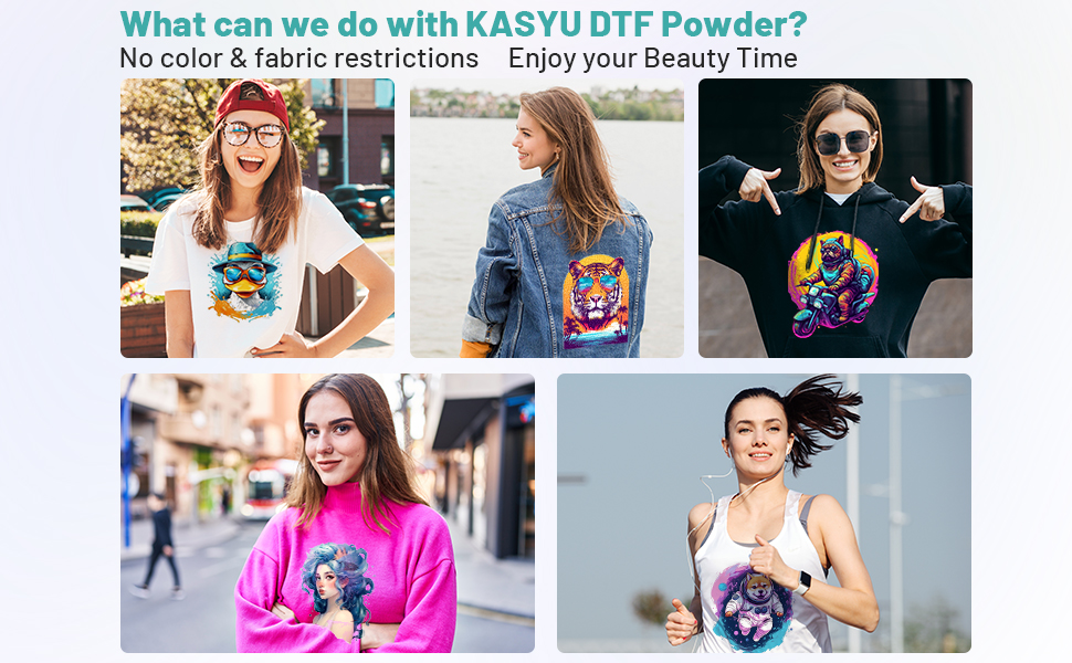 KASYU DTF Powder for All Sublimation DTF Printer, 1000g / 35.2oz DTF Transfer Powder