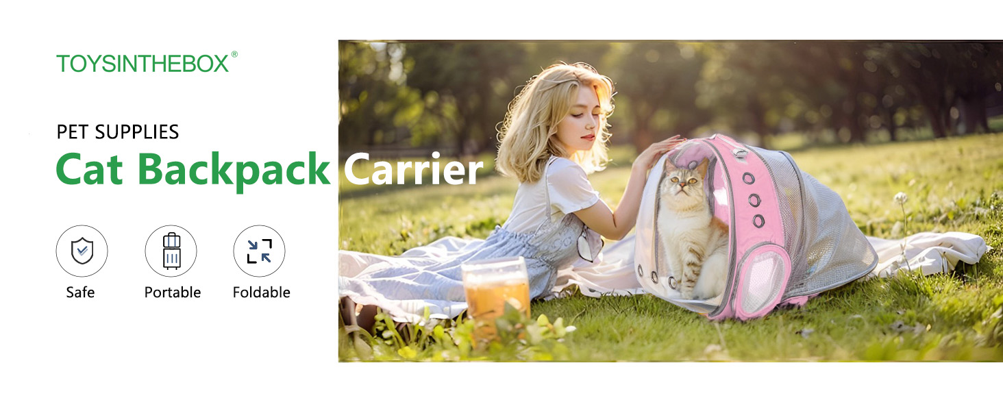 pink expandable cat carrier backpack