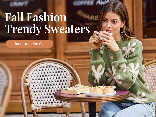 Zeagoo Sweaters for Women 2024 Fashion Trendy Long Sleeve