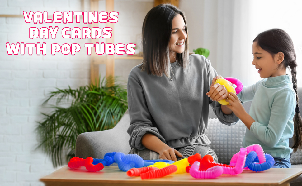 Valentines Day Cards with Pop Tubes