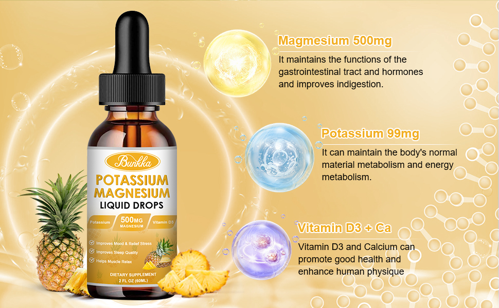 Potassium Magnesium Supplement, 99mg Potassium Supplement