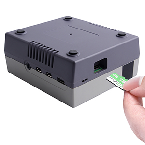 Raspberry Pi 4B 8GB SDカード 冷却ファン付き Raspberry Pi 4 ヒートシンクケース ファン付 青: 開発ツール