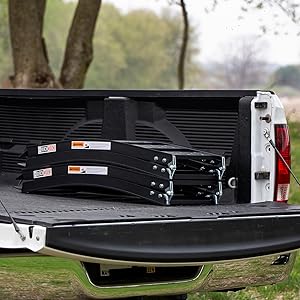 Black Widow Aluminum S-Curve Dual Runner Folding ATV Ramps AFS-3018-B