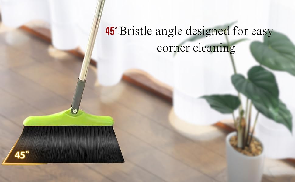 Kitchen broom indoor soft broom and dustpan set easy corner cleaning long handled dustpan and brush
