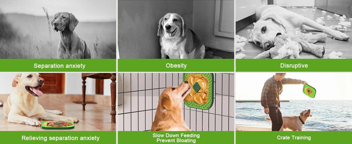 Licking Mat for Dogs Crate, Interactive Large 7.1" Size