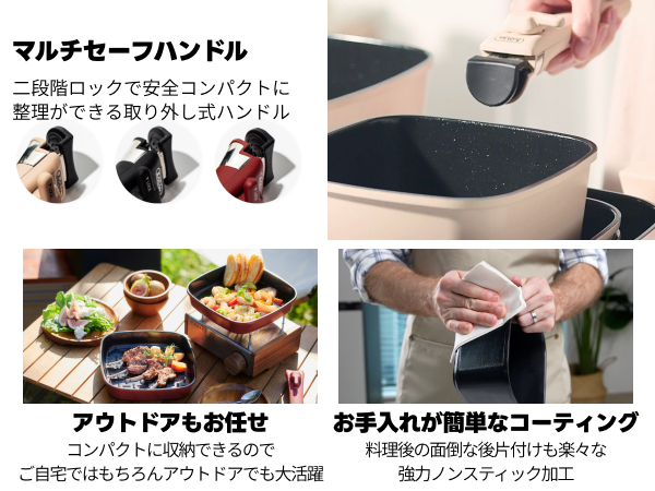 Amazon.co.jp: boohgle ボオグル フライパン・鍋 セット IH&ガス