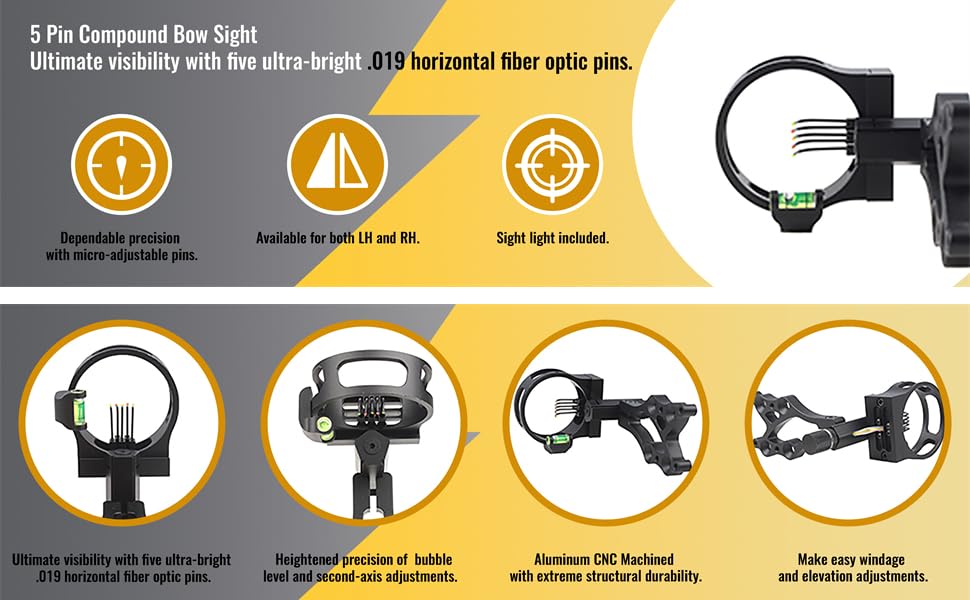 5-Pin Archery Bow Sight