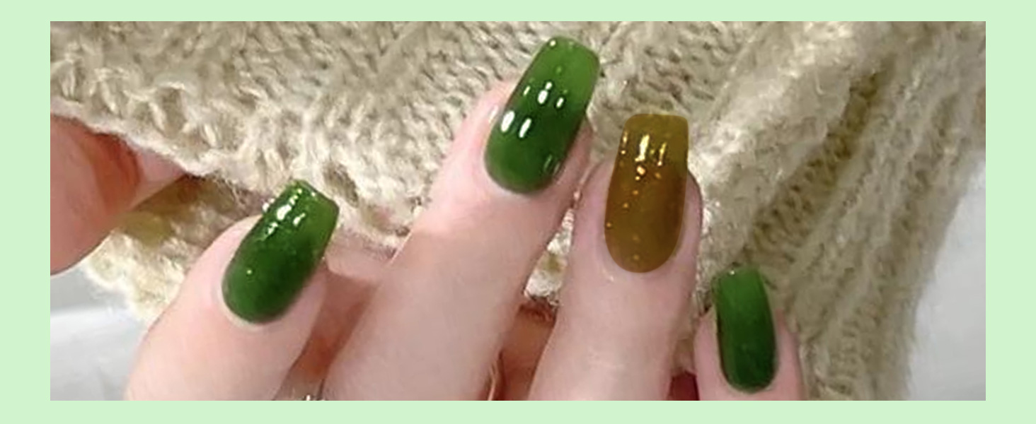 jelly green gel nail polish